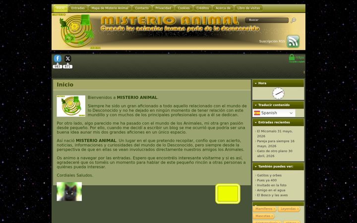 Screenshot of misterioanimal.com