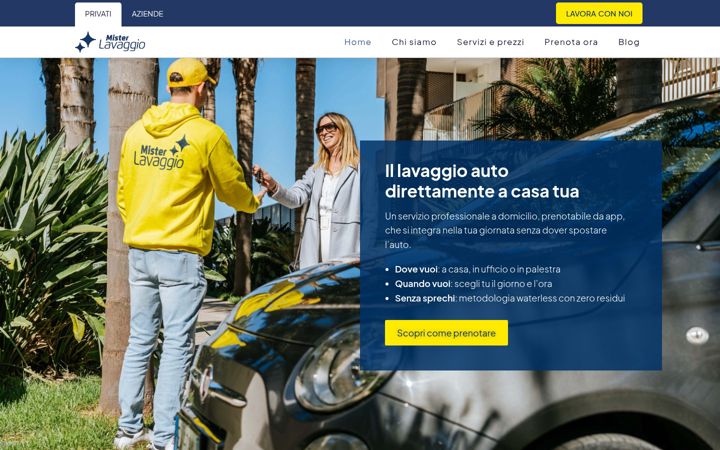 Screenshot of misterlavaggio.com