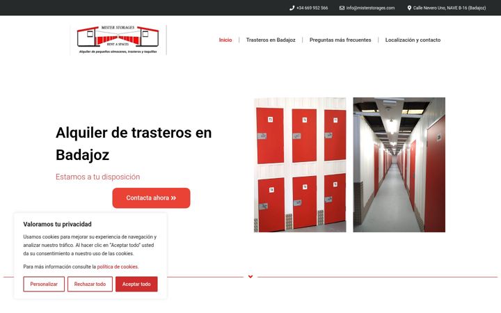 Screenshot of misterstorages.com