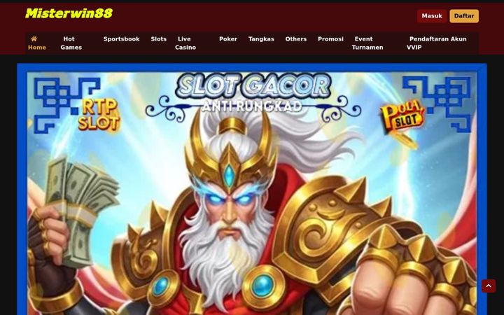 Screenshot of misterwin88.com