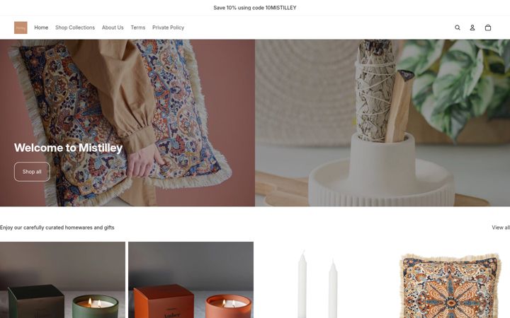 Screenshot of mistilley.com