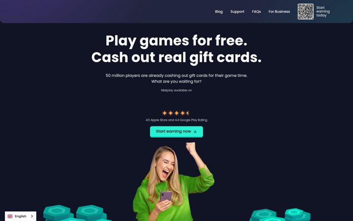 Screenshot of mistplay.com