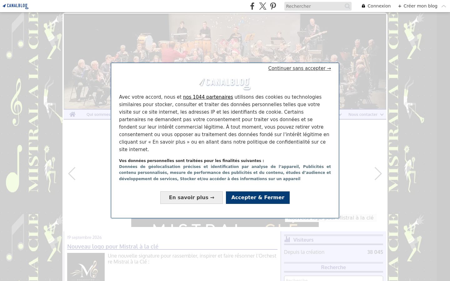 Screenshot des Einwilligungsbanners vor jeglicher Interaktion