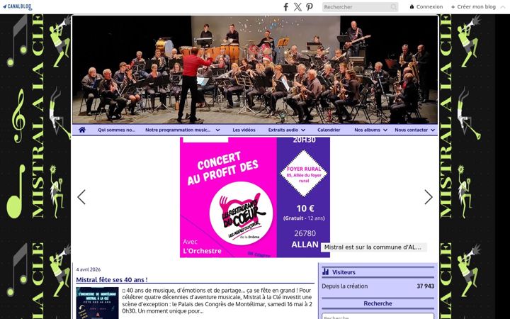 Screenshot of mistralalacle.com