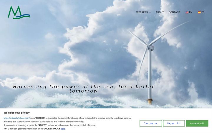 Screenshot of mistraloffshore.com
