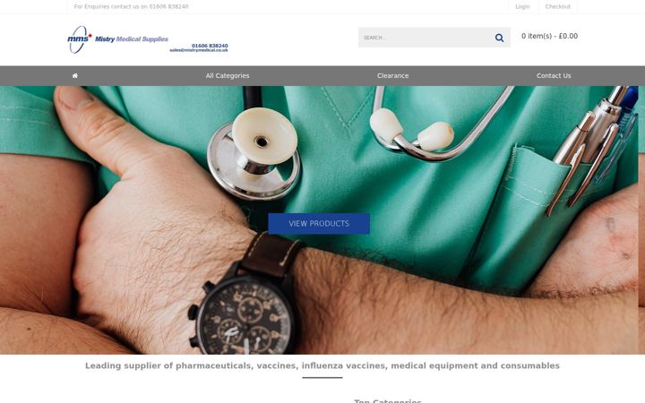 Screenshot of mistrymedical.com