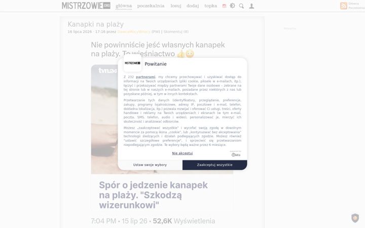 Screenshot of mistrzowie.org