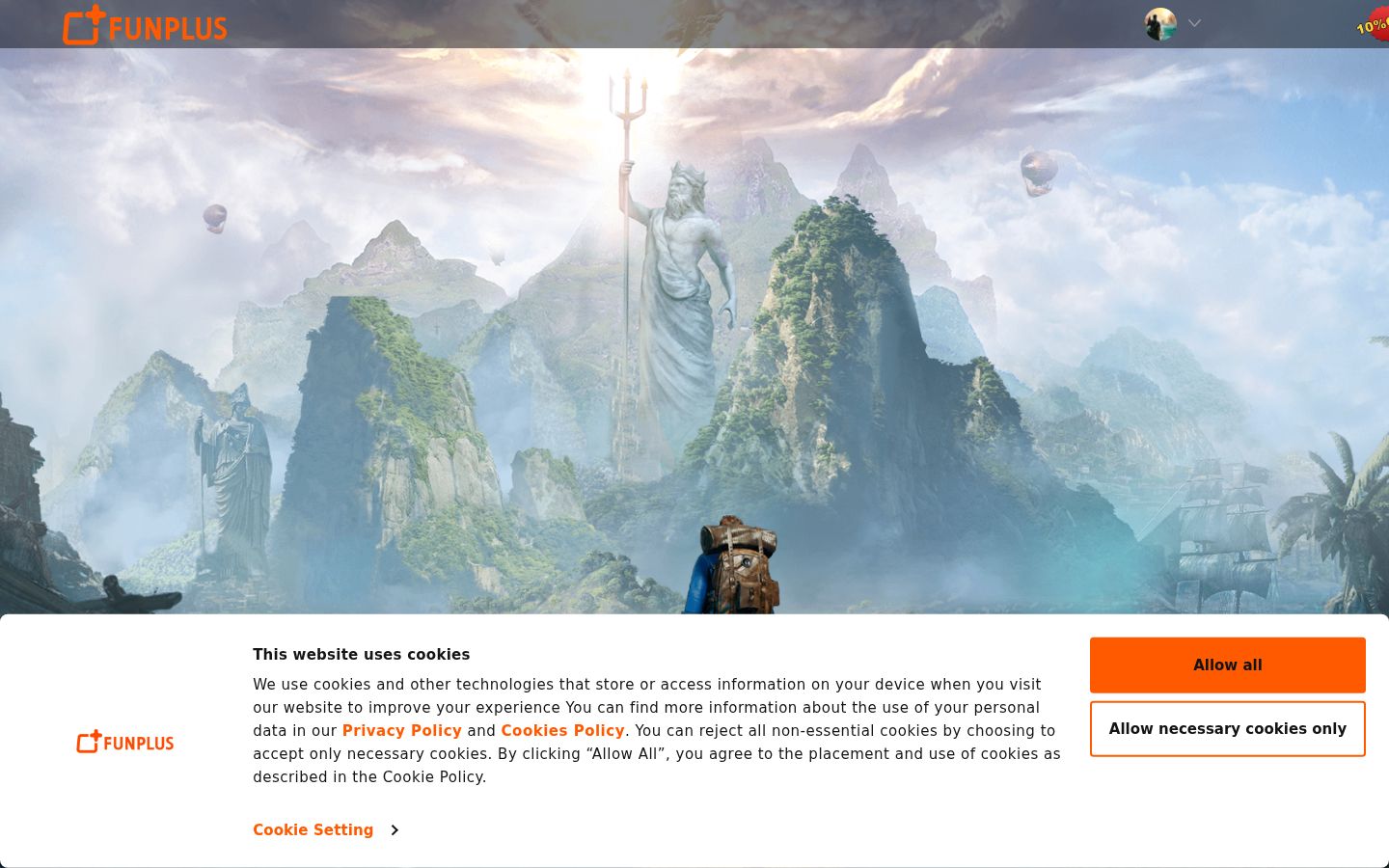 Screenshot del banner di consenso mostrato prima di qualsiasi interazione