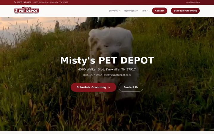 Screenshot of mistyspetdepot.com