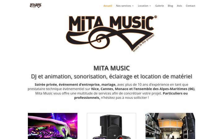 Screenshot of mitamusic.com