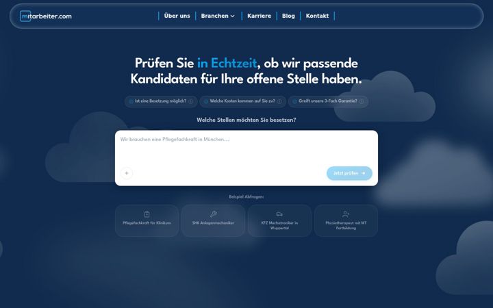 Screenshot of mitarbeiter.com