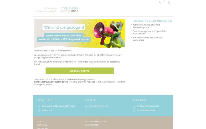 Screenshot of mitarbeiterportal.com