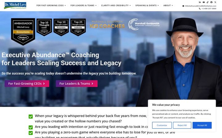 Screenshot of mitchelllevy.com