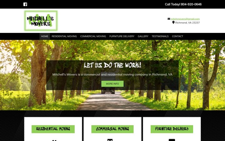 Screenshot of mitchellsmoversva.com