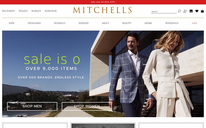 Screenshot of mitchellstores.com