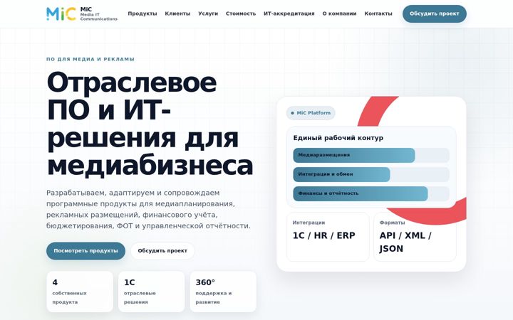 Screenshot of mitcoms.ru