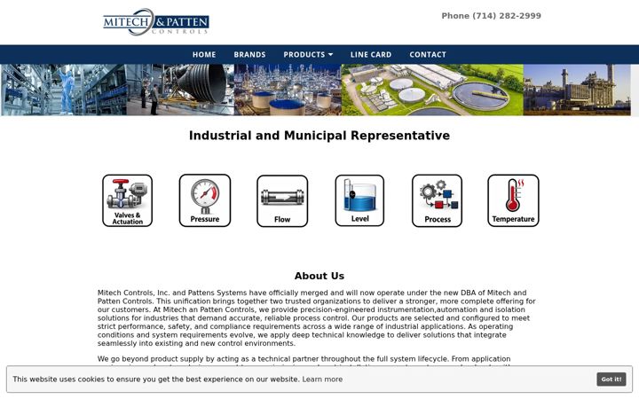 Screenshot of mitechcontrols.com