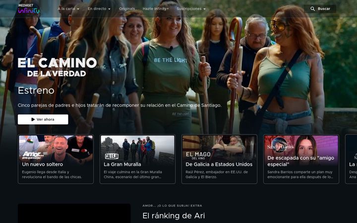Screenshot of mitele.es