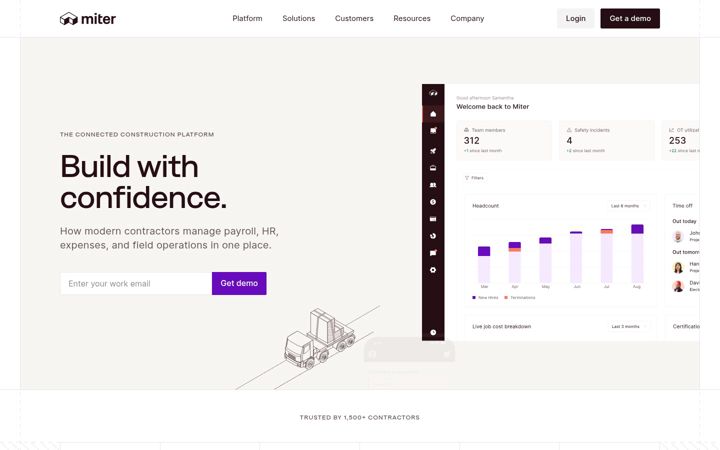 Screenshot of miter.com