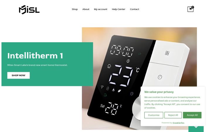 Screenshot of mitevsmartlabs.com