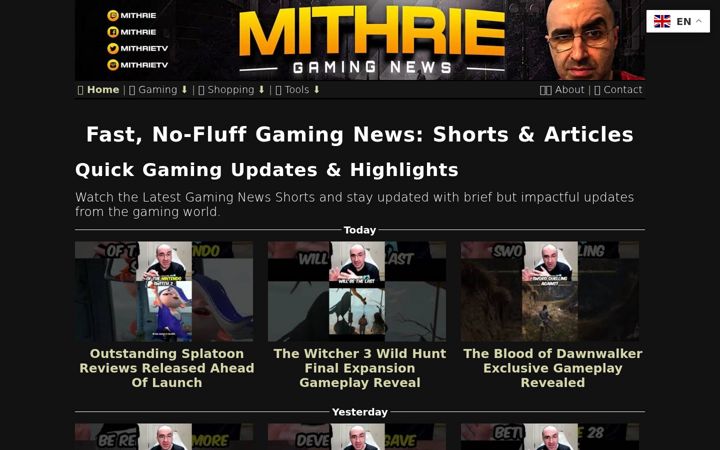 Screenshot of mithrie.com