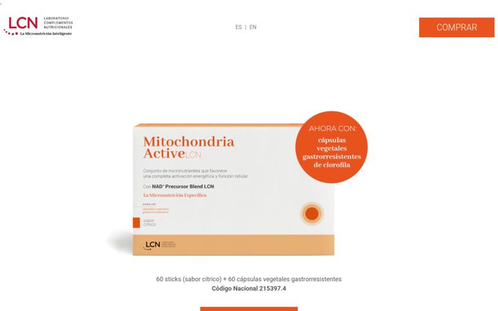 Screenshot of mitochondria-active.com
