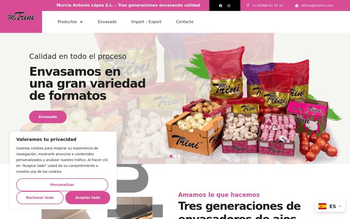 Screenshot of mitrini.com