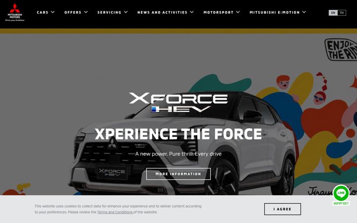 Screenshot of mitsubishi-motors.co.th