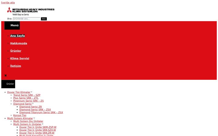 Screenshot of mitsubishiheavyklimalar.com