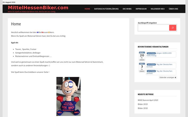 Screenshot of mittelhessenbiker.com