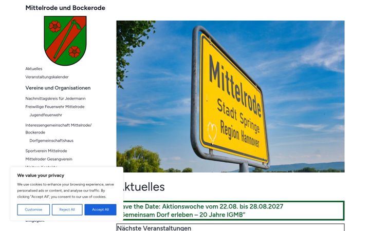Screenshot of mittelrode-bockerode.com