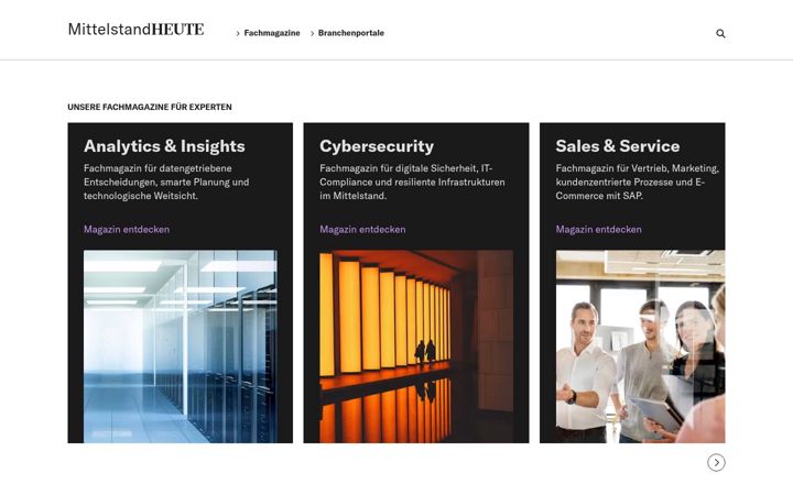 Screenshot of mittelstand-heute.com