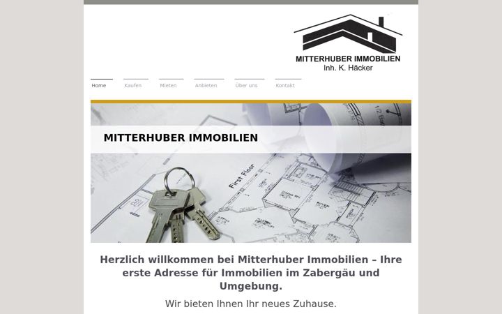Ekraanipilt saidist mitterhuber-immobilien.de