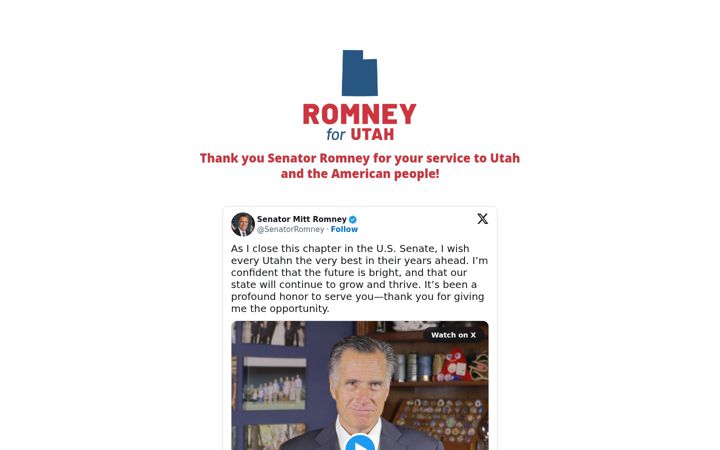 Screenshot of mittromney.com