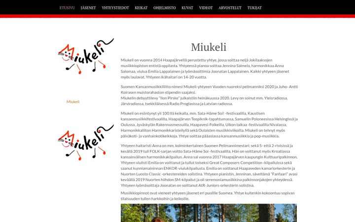 Screenshot of miukeli.com