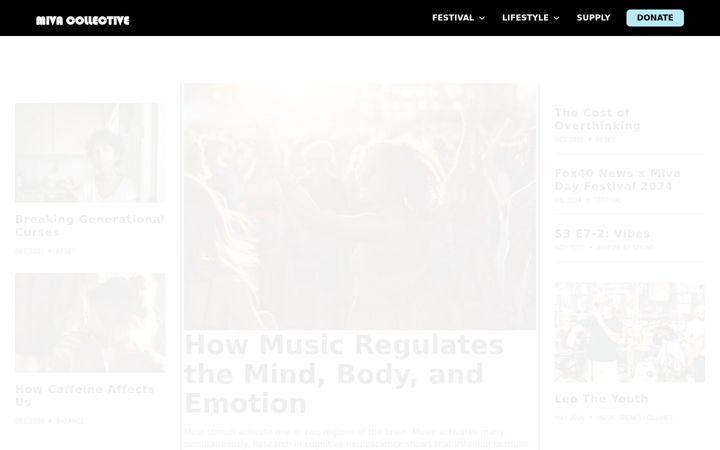 Screenshot of mivacollective.com