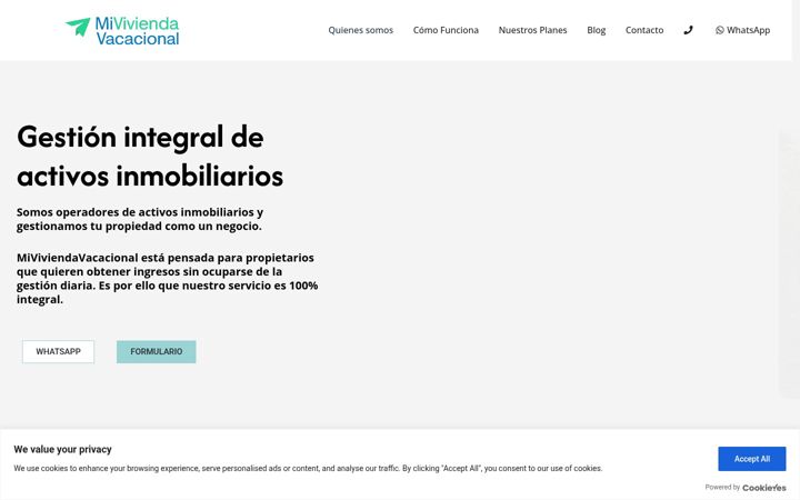 Screenshot of miviviendavacacional.com
