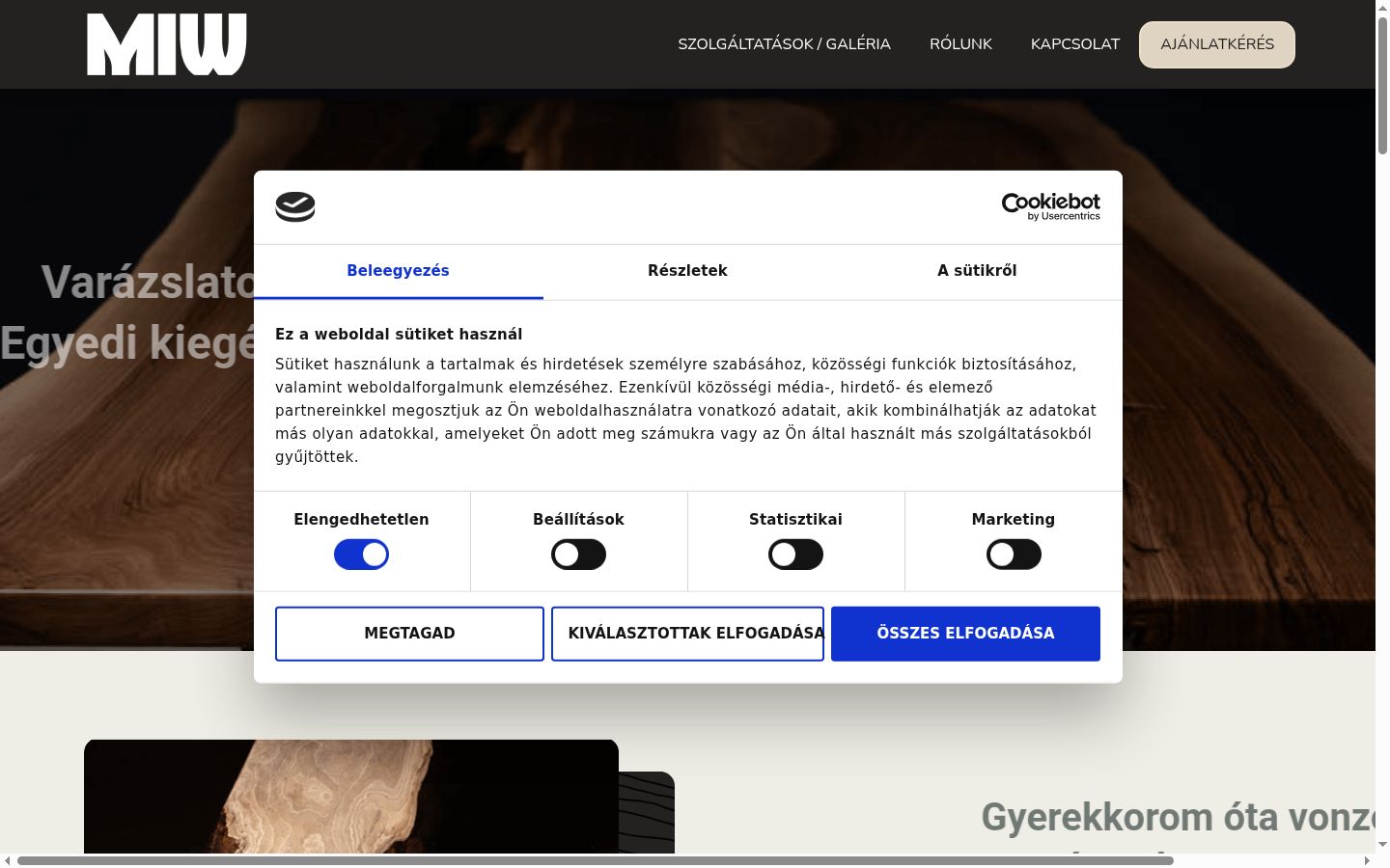 Kuvakaappaus suostumusbannerista, joka näytettiin ennen mitään vuorovaikutusta