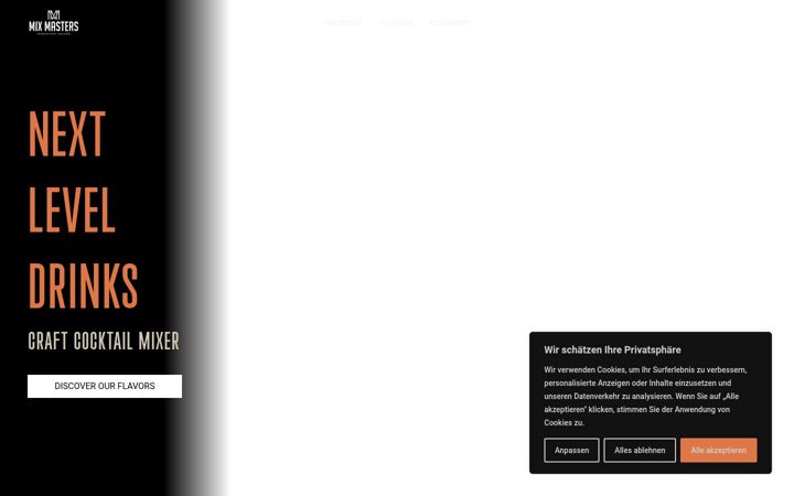 Screenshot of mix-masters-drinks.com