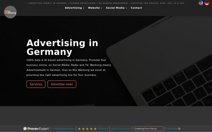 Screenshot of mix-werbung.com