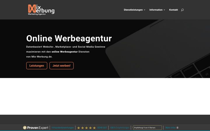 Screenshot of mix-werbung.de