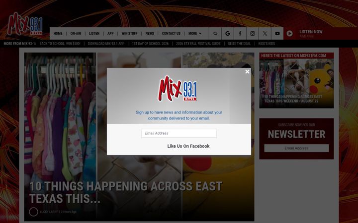 Screenshot of mix931fm.com