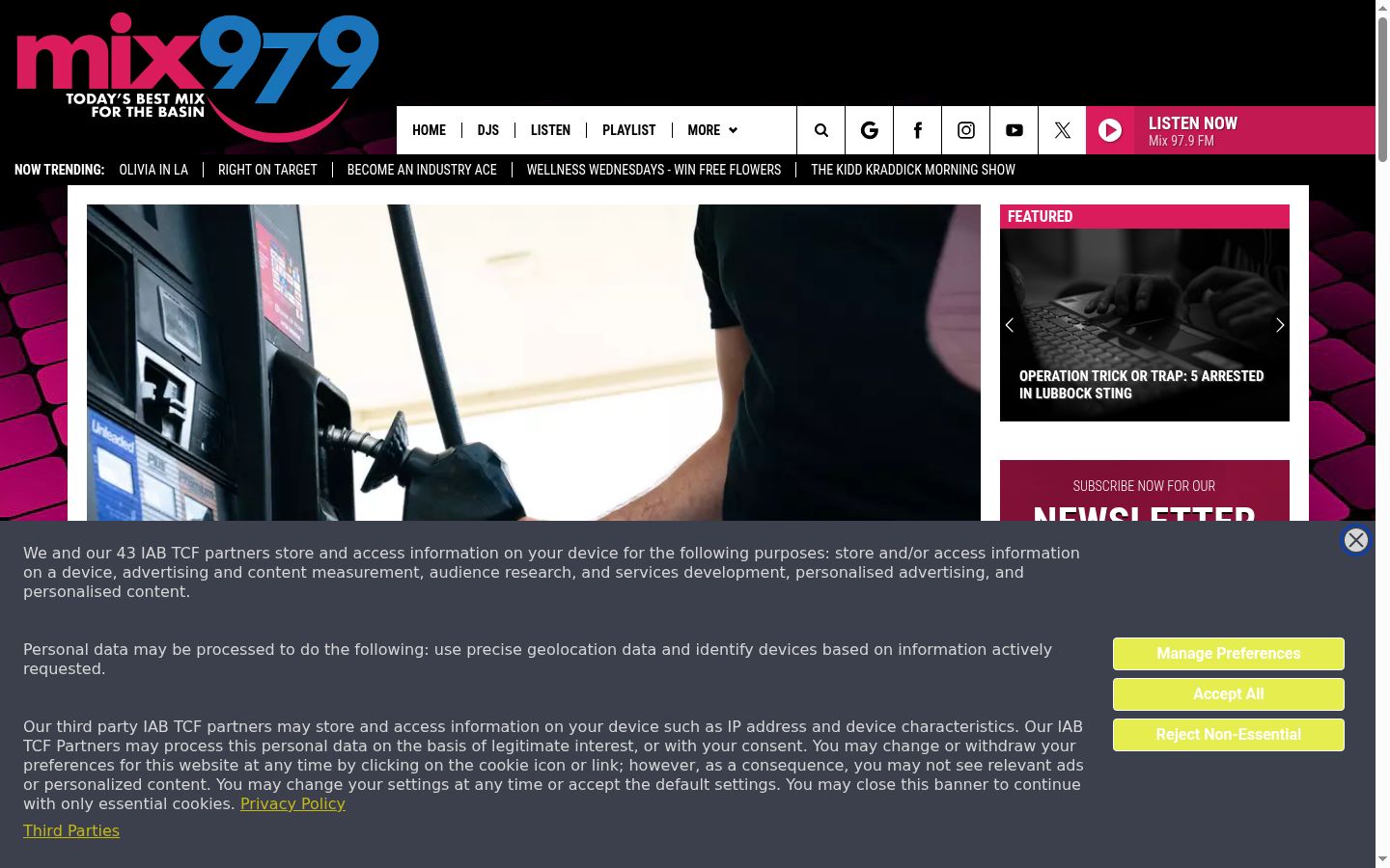 Screenshot tal-banner tal-kunsens muri qabel kwalunkwe interazzjoni