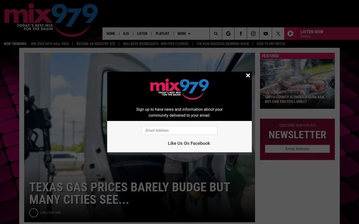 Screenshot of mix979fm.com