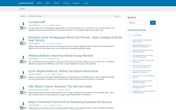 Screenshot of mixbookmark.com