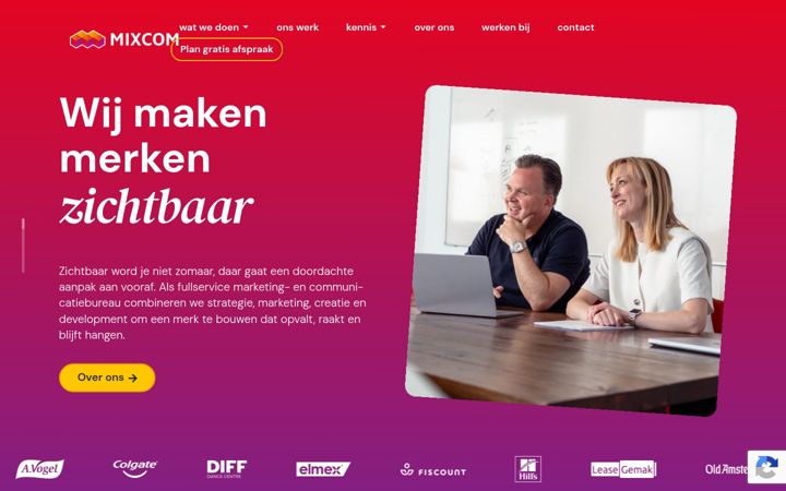 Screenshot of mixcom.nl
