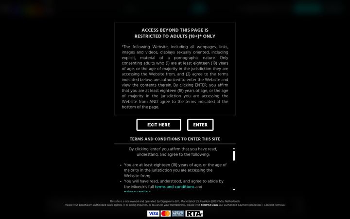 Screenshot of mixedx.com