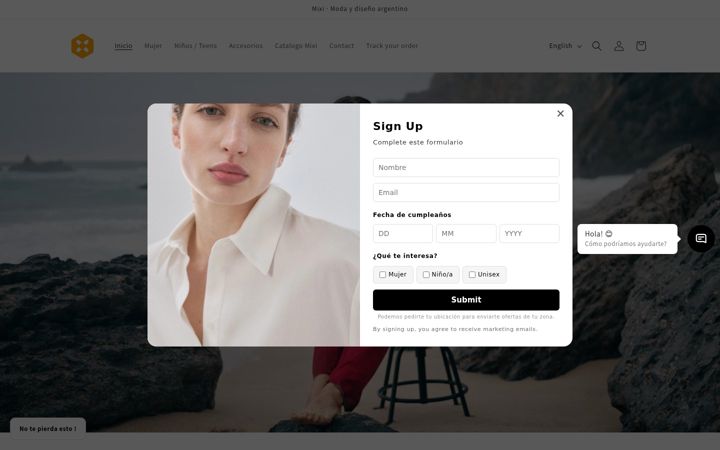 Screenshot of mixi.com.ar