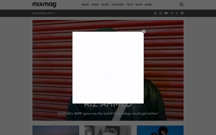 Screenshot of mixmag.net