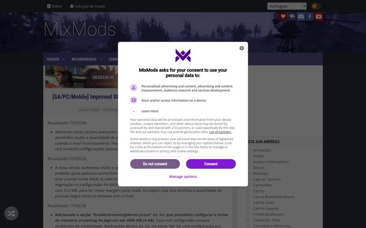 Screenshot of mixmods.com.br